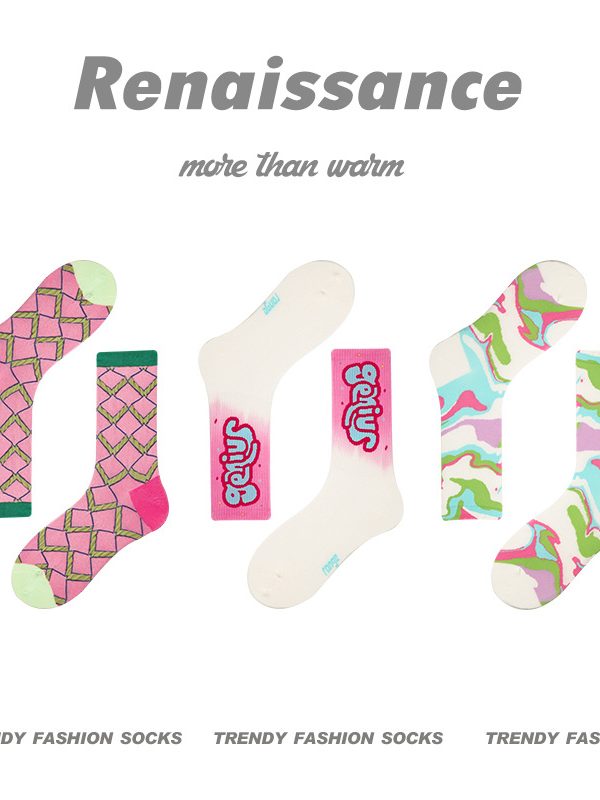 Summer thin fashionable women's socks（Three pairs）