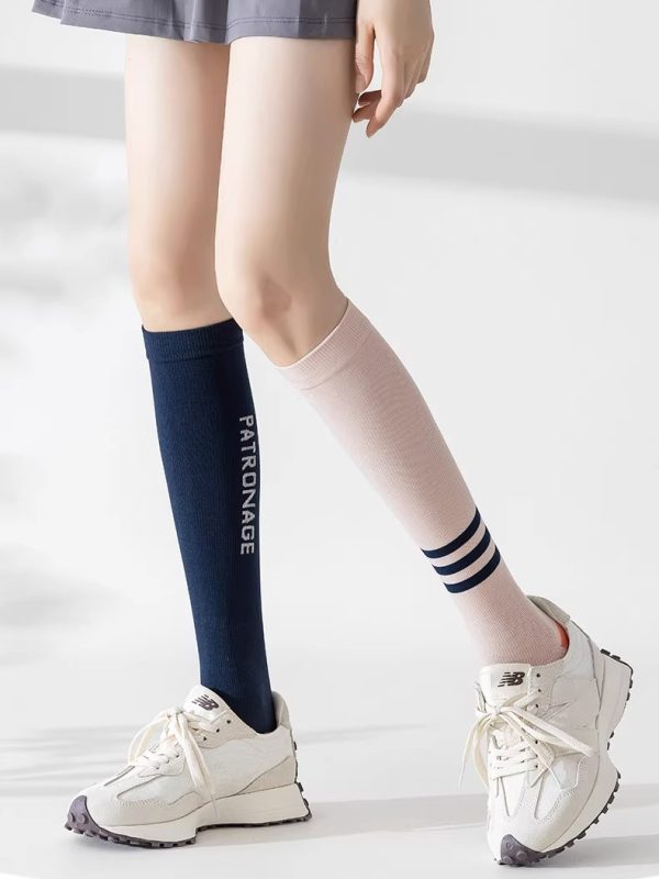 Women's fitness asymmetric long sports cotton socks