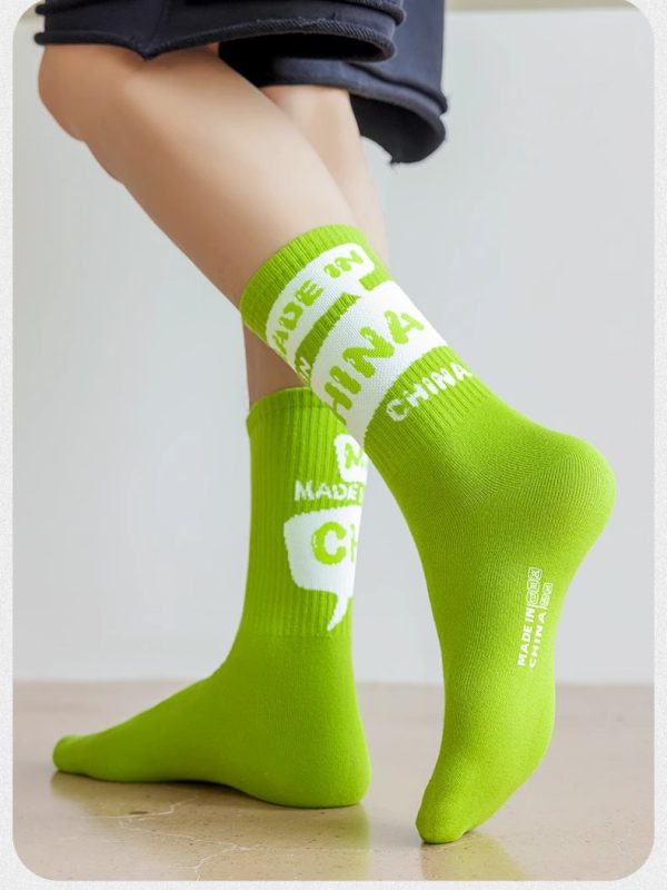 Men's Spring and Autumn Pure Cotton Fashion Socks