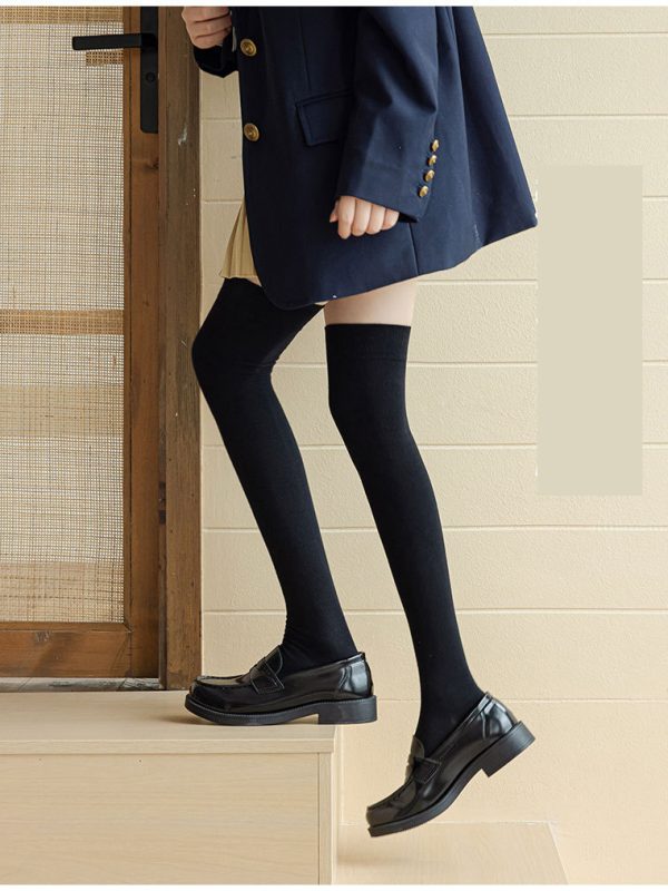 Women's black slimming leg shaping socks