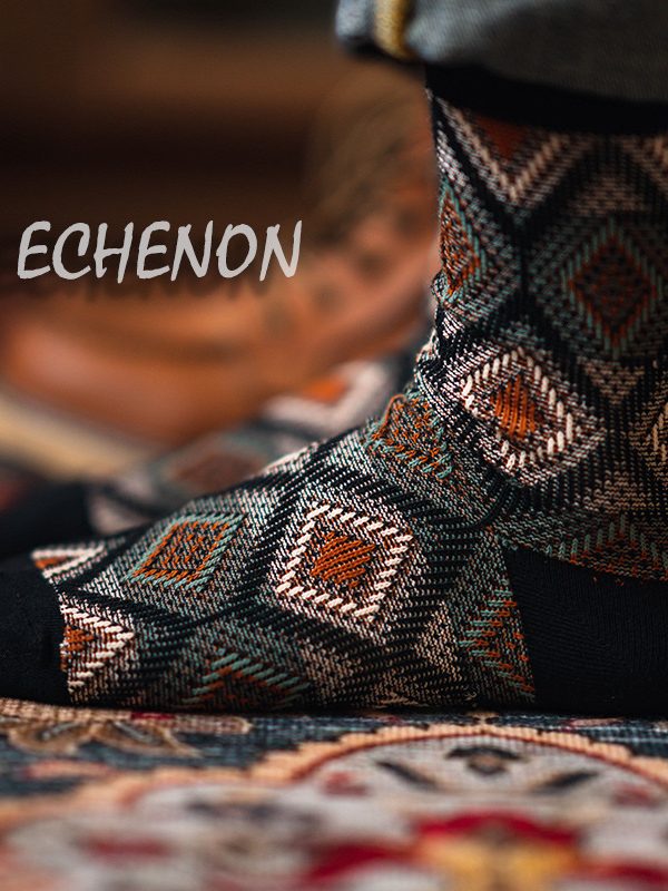 Men's spring and autumn retro style mid-calf socks