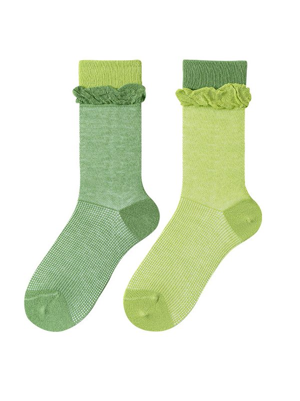 Women’s summer solid color asymmetric socks