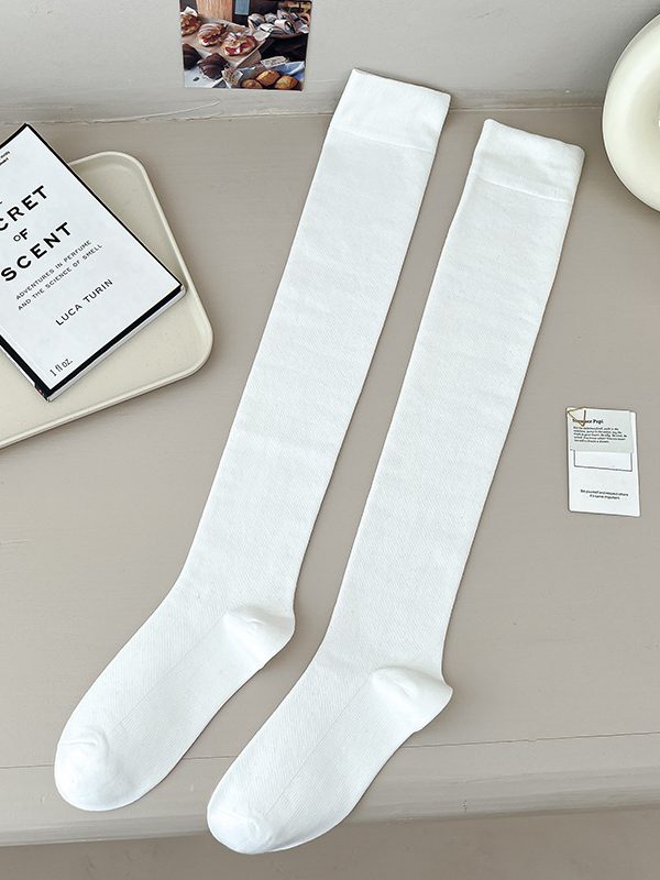 Women's white slimming leg shaping socks