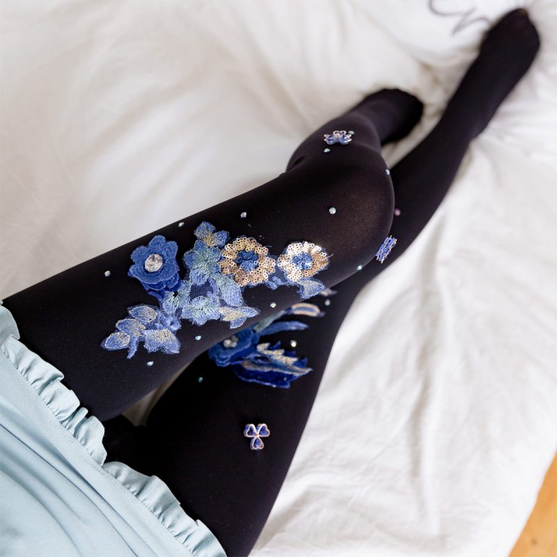 Blue enchantress embroidered stockings - Image 5