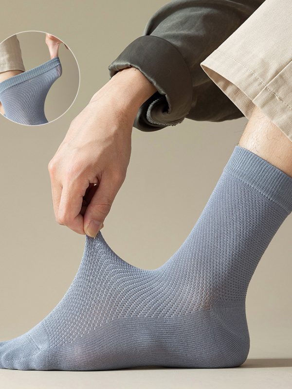 Men's summer thin breathable business cotton socks