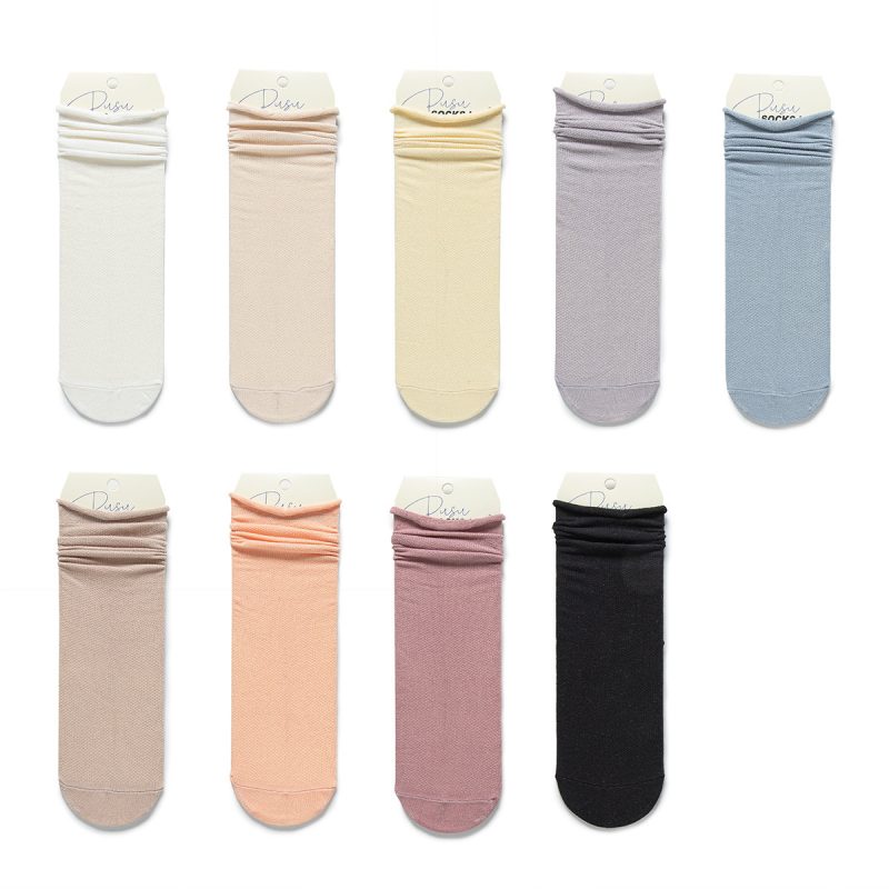 Summer women's thin curled breathable stack socks - Image 6