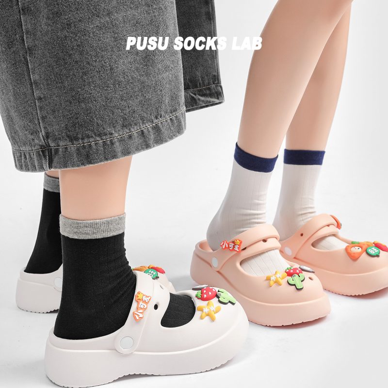 Summer thin color matching cotton socks - Image 3