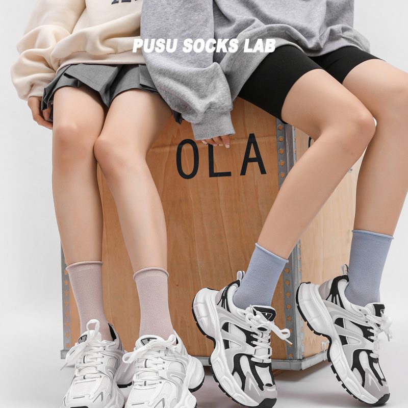 Summer women's thin curled breathable stack socks - Image 4