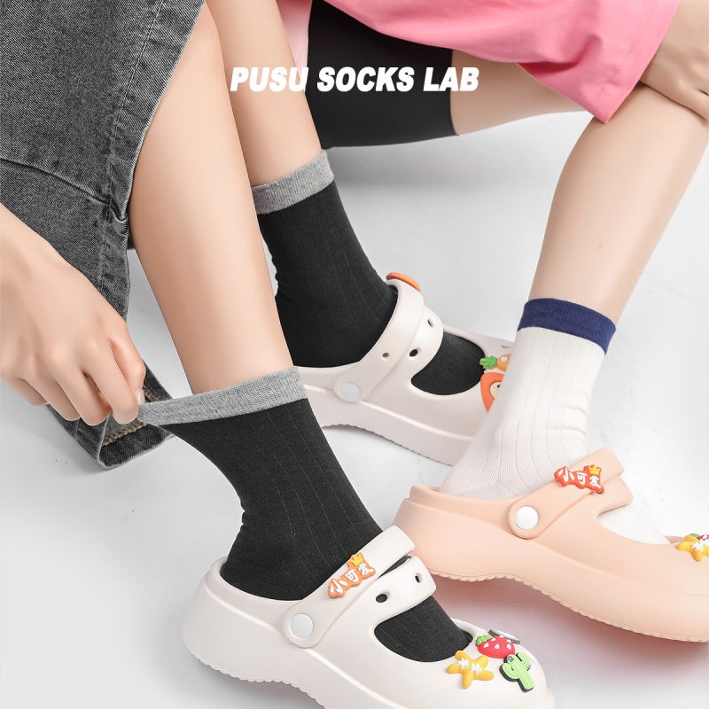 Summer thin color matching cotton socks - Image 5