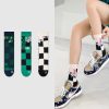 Women's Spring and Autumn Fashion Contrast Color Socks (3 Pairs)