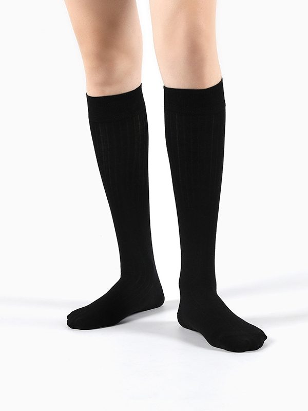 Women's Simple Vertical Striped Knee Socks