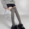 Gray fashion style velvet stockings