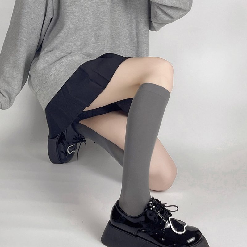 Gray fashion style velvet stockings - Image 4