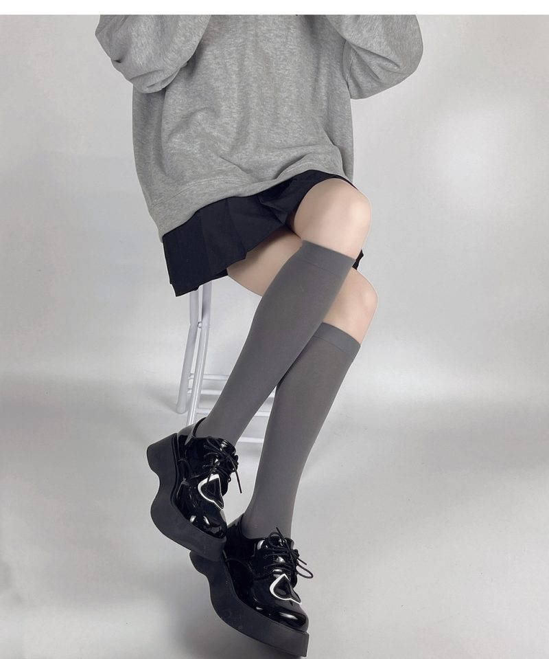 Gray fashion style velvet stockings - Image 6