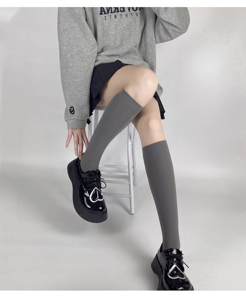 Gray fashion style velvet stockings - Image 7