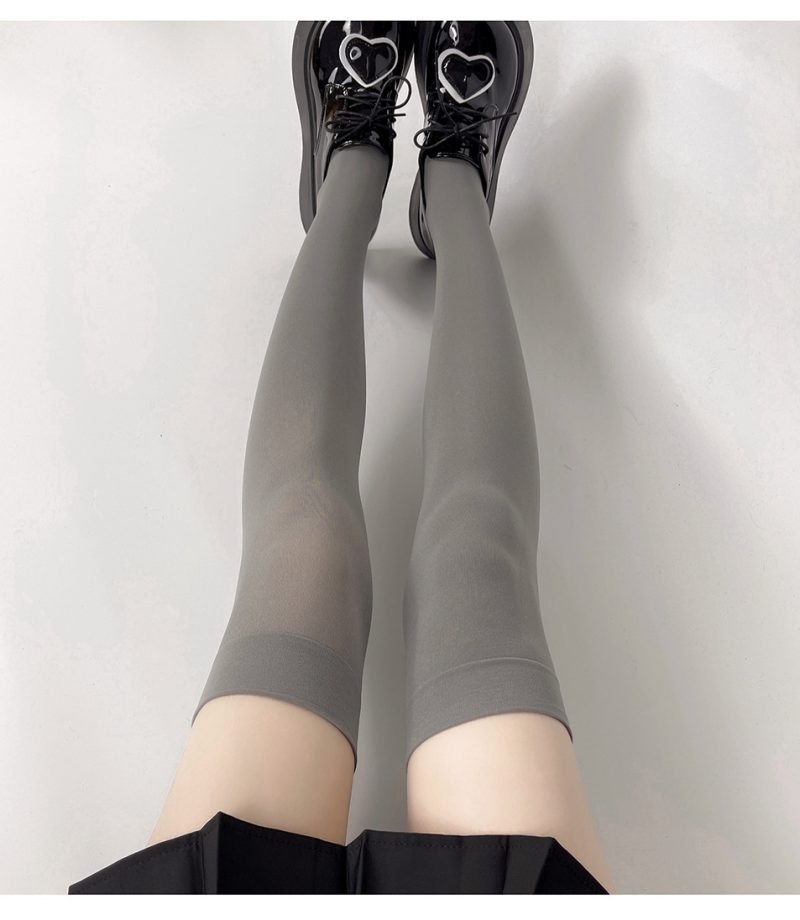 Gray fashion style velvet stockings - Image 9