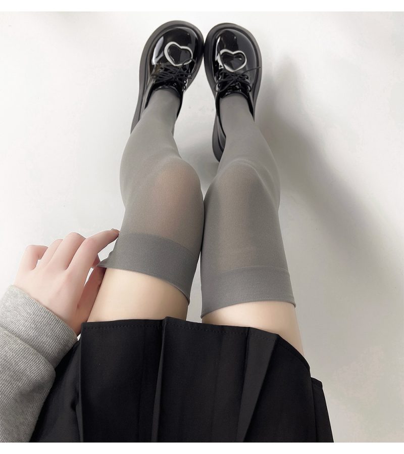 Gray fashion style velvet stockings