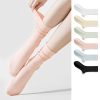 Women's spring, summer and autumn boneless non-slip mulberry silk mid-tube socks (5 pairs)