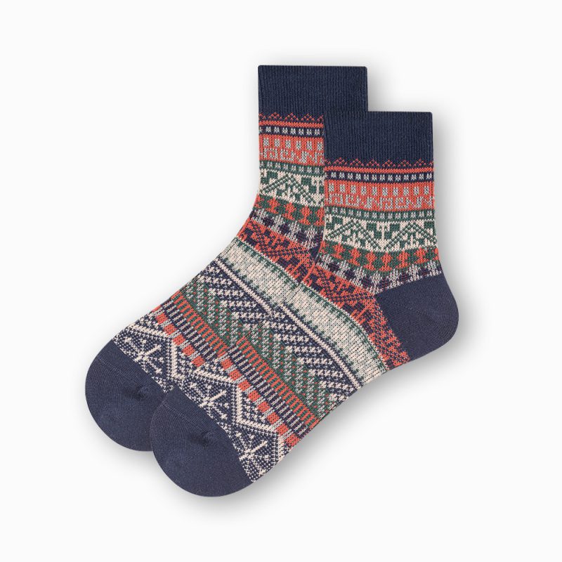 Men's Retro Ethnic Socks (6 Pairs)