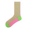 Women's Spring and Autumn Personalized Contrast Striped Mid-Tube Cotton Socks