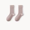 Women's Summer Crystal Curled Fine Mesh Tube Socks (Pack of 5)