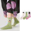 Women's autumn and winter thickened plus velvet imitation mink velvet ins trendy smiley face socks (3 pairs)