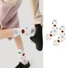 Women's Spring and Autumn Thin Color Polka Dot Mid-Tube Socks