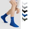 Men's Winter College Style Letter Embroidered Cotton Middle Socks