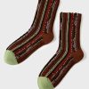 Women's spring and autumn niche design embossed vertical stripes thin breathable socks