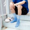 Men's Spring and Autumn Classic Original Rainbow Gradient Trendy Middle Socks