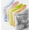 Women's Autumn and Winter Rainbow Tie-Dye Personalized Cotton Middle-Tube Socks (5 Pairs)
