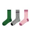 Women's autumn and winter simple style spotted thick warm socks (3 pairs)