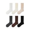 Men's winter plus velvet thickened fashionable solid color warm mid-tube socks