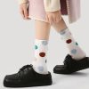 Women's Spring and Autumn Thin Color Polka Dot Mid-Tube Socks