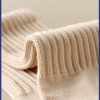 Men's winter plus velvet thickened fashionable solid color warm mid-tube socks