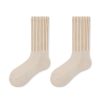 Men's winter plus velvet thickened fashionable solid color warm mid-tube socks
