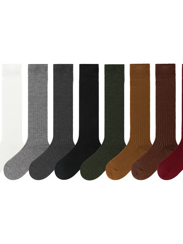 Women's autumn and winter double knitted thick wool warm calf socks