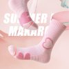 Women's spring and summer solid color professional running socks towel bottom mid-tube sports socks