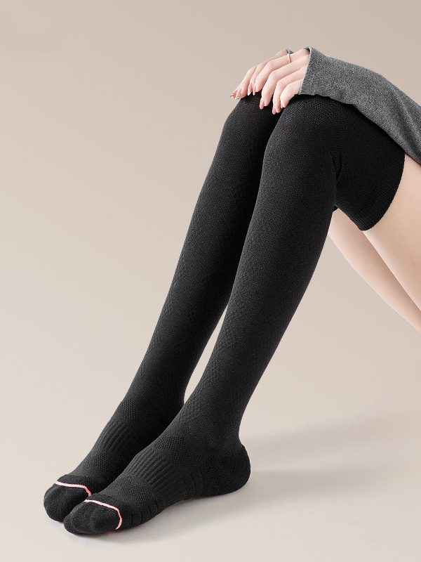 Women's autumn and winter long tube non-slip breathable compression sports socks (shaping style)
