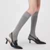 Women's autumn and winter solid color college style thickened cotton warm calf socks