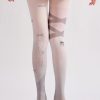 Women's comic personalized bow print pantyhose