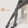 Women's autumn and winter high waist tummy control outer wear gray plus velvet micro pressure slimming pantyhose