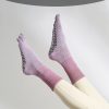 Women's autumn and winter cloud tie-dye pattern professional non-slip Pilates five-toe socks