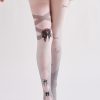 Women's comic personalized bow print pantyhose