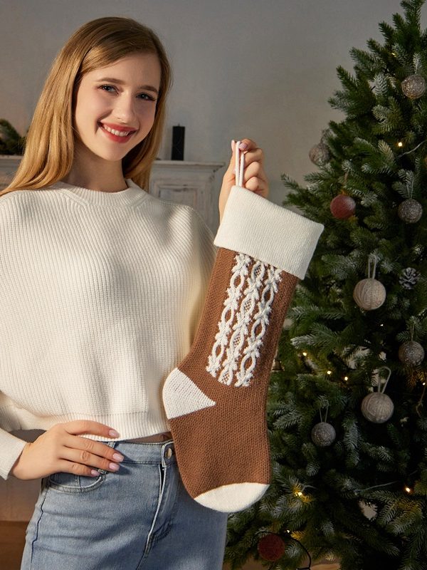 Christmas Retro Textile Sock Shape Candy Bag
