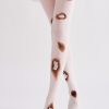 Women's Abstract Fire Hole Pattern Print Pantyhose