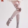 Women's comic personalized bow print pantyhose