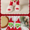 Women's Red Santa Claus Pattern Mid-Tube Warm Christmas Socks