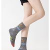 Women's autumn and winter animal oil painting cotton fashionable socks (pack of 5 pairs)