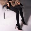 Women's Winter Black Glossy Warm Pantyhose